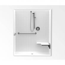 Aquatic AC003546-X2LBR-WH - 1603BFST Alcove Shower