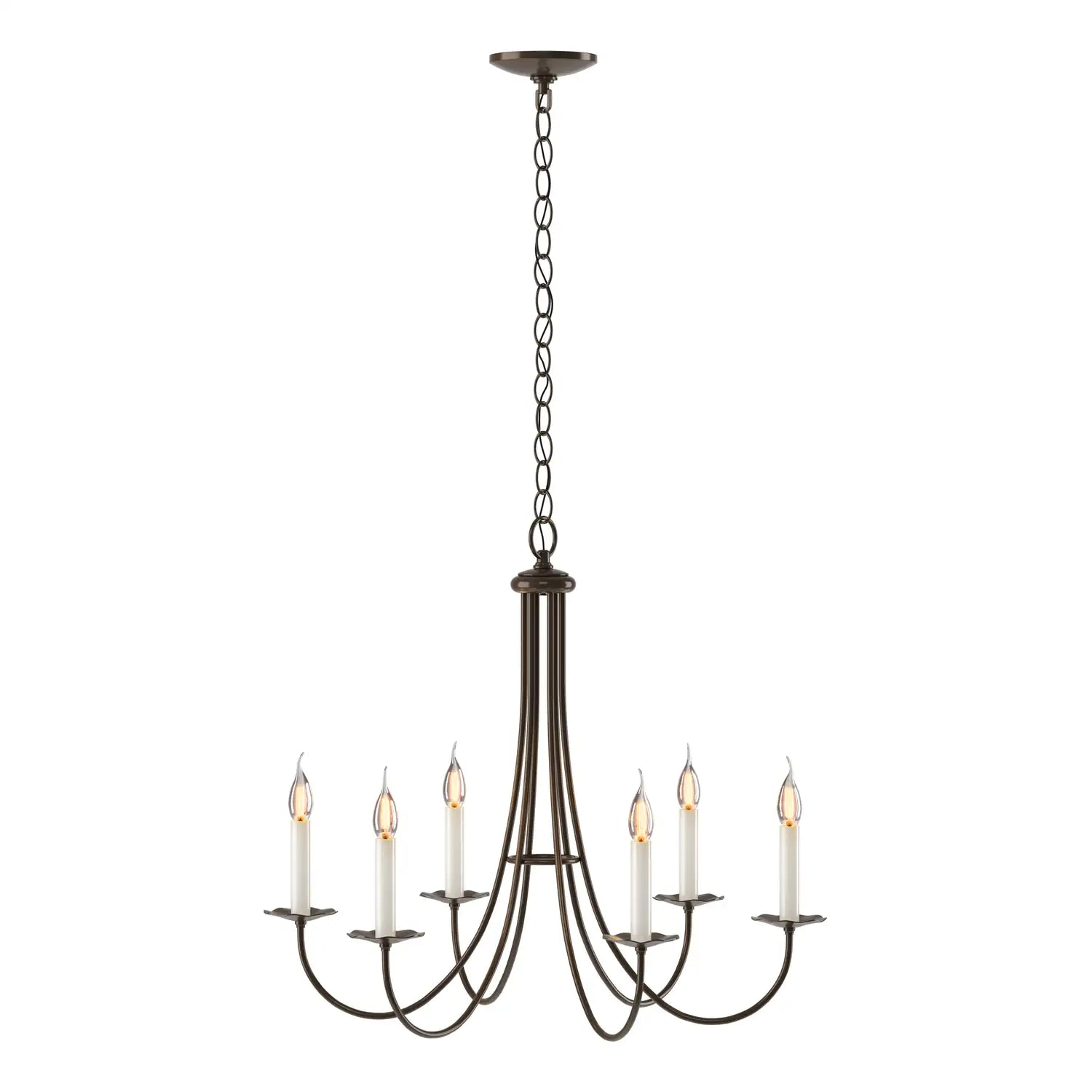 Hubbardton Forge, Simple Sweep 6 Arm Chandelier, CHANDELIER LIGHT