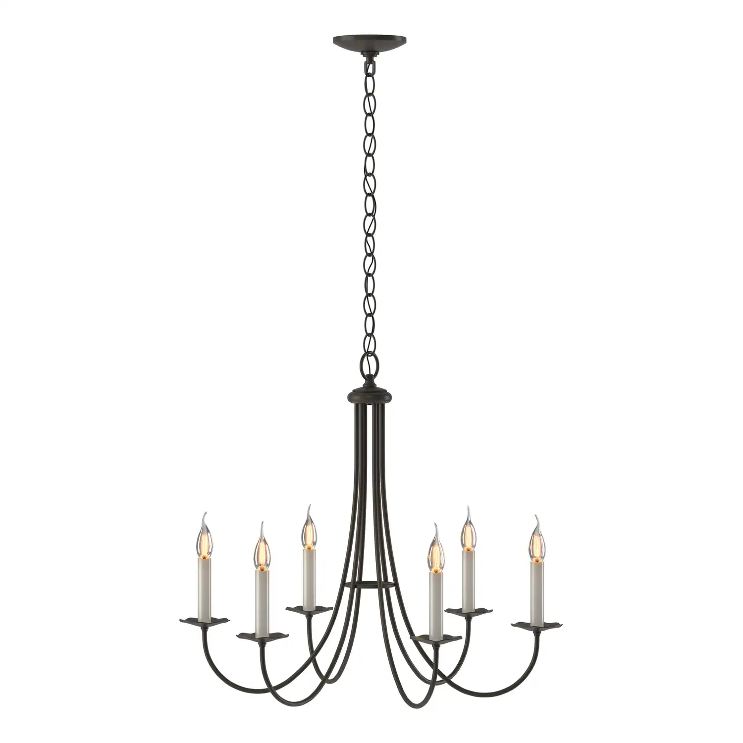 Hubbardton Forge, Simple Sweep 6 Arm Chandelier, CHANDELIER LIGHT