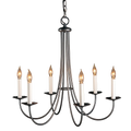 Hubbardton Forge, Simple Sweep 6 Arm Chandelier, CHANDELIER LIGHT