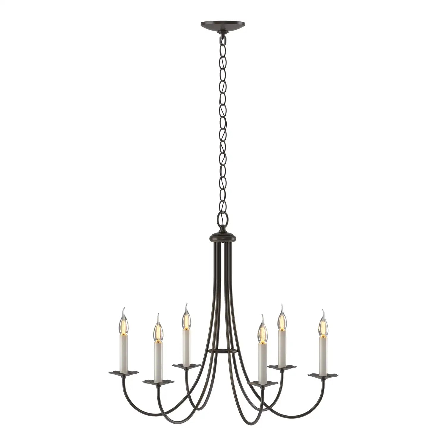 Hubbardton Forge, Simple Sweep 6 Arm Chandelier, CHANDELIER LIGHT