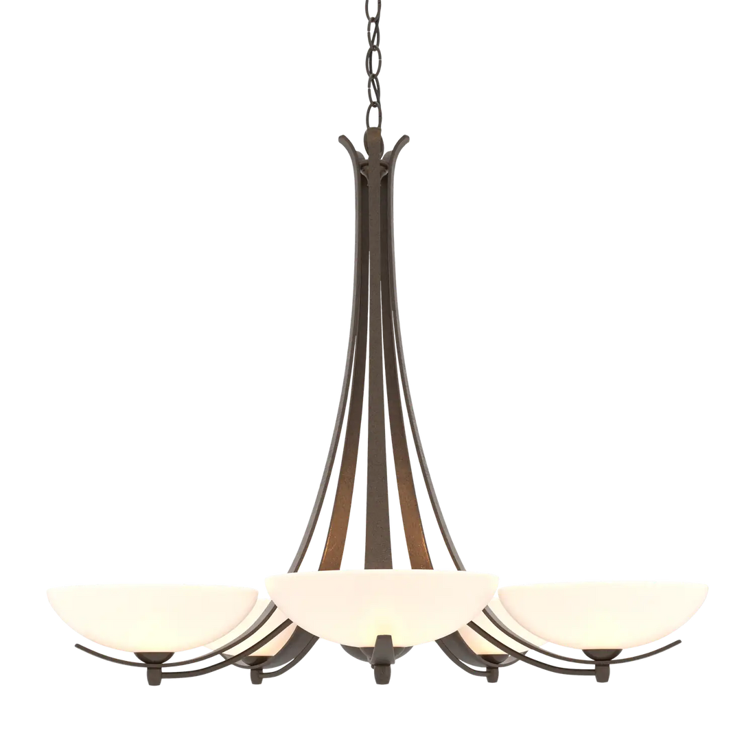 HUBBARDTON FORGE, AEGIS 5 ARM CHANDELIER, CHANDELIER LIGHT