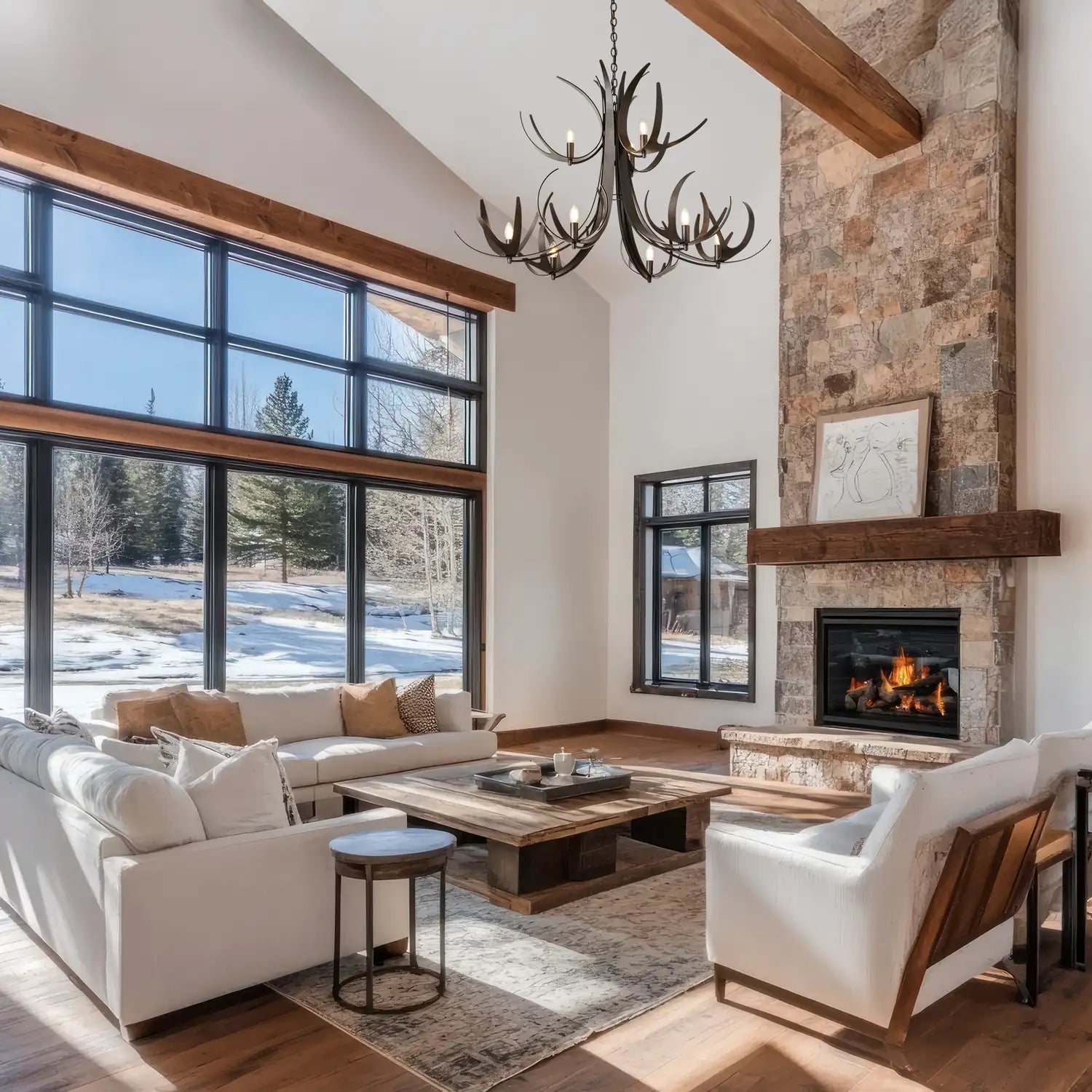 Hubbardton Forge, Caribou Tiered Chandelier, CHANDELIER LIGHT