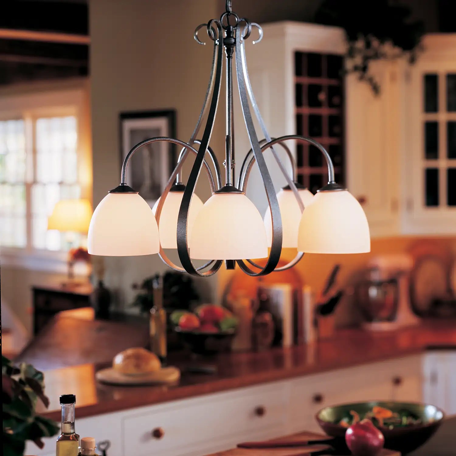 Hubbardton Forge, Sweeping Taper 5 Arm Chandelier, CHANDELIER LIGHT