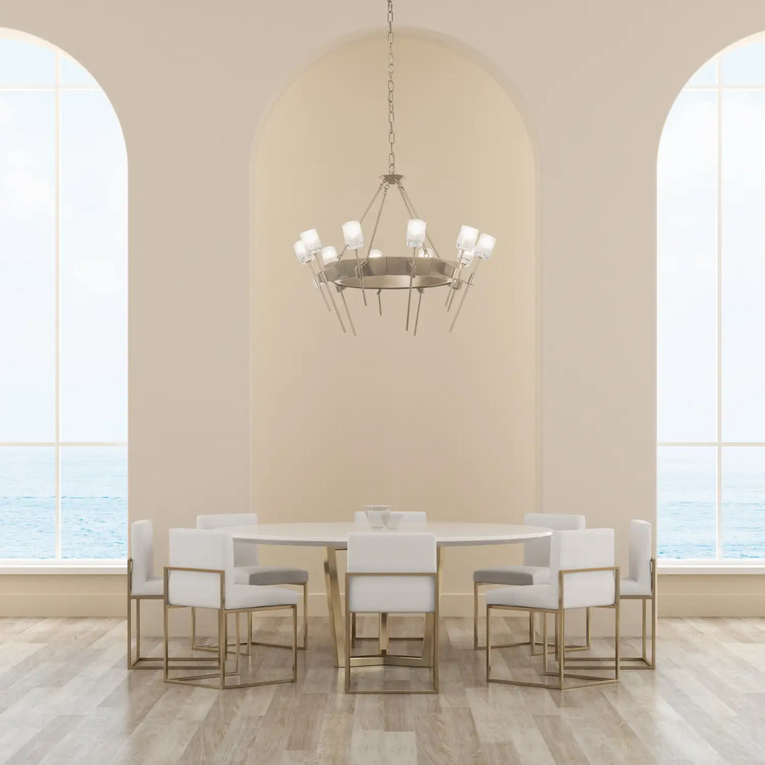 HUBBARDTON FORGE, ECHO CIRCULAR CHANDELIER, CHANDELIER LIGHT