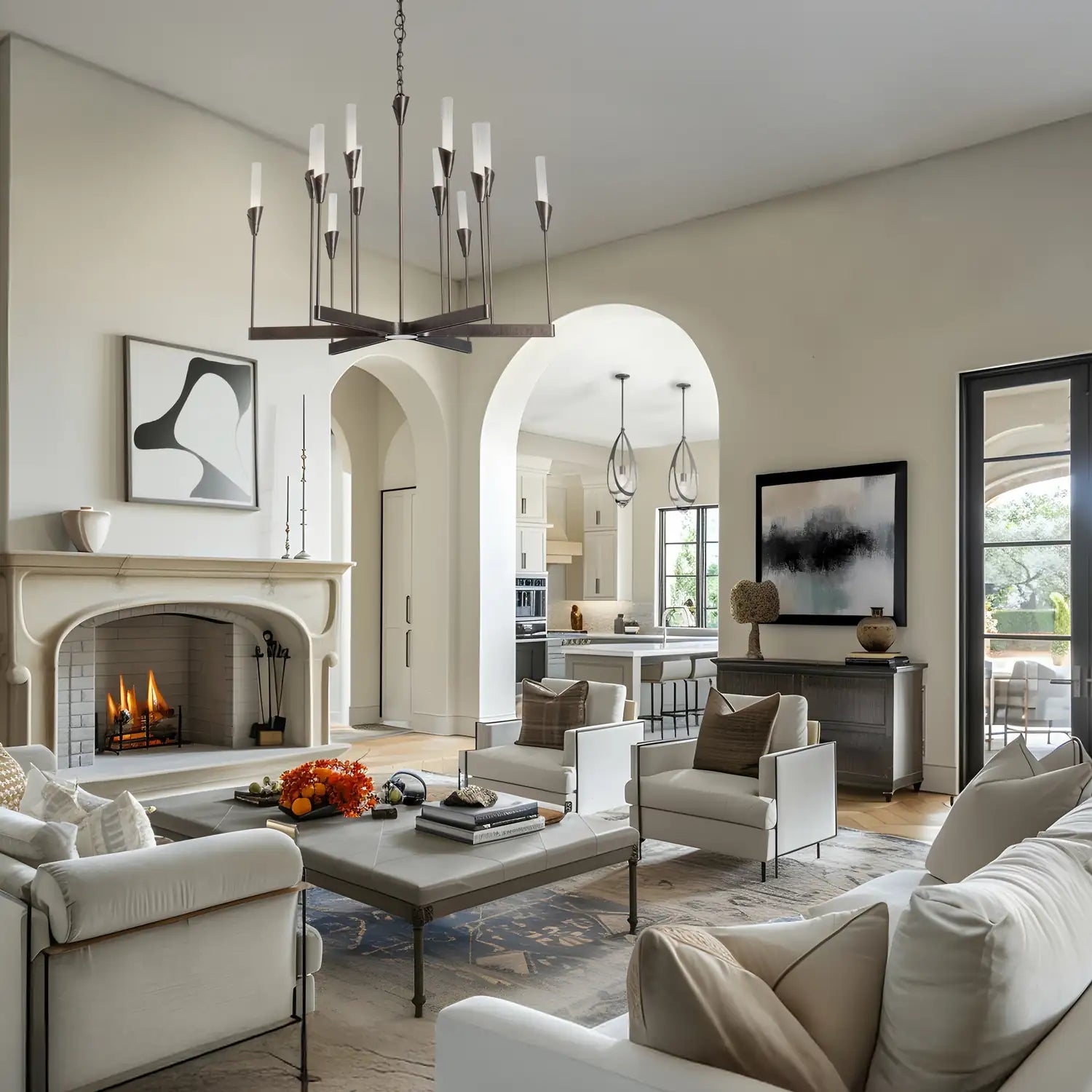 Hubbardton Forge, Lilium Chandelier, CHANDELIER LIGHT