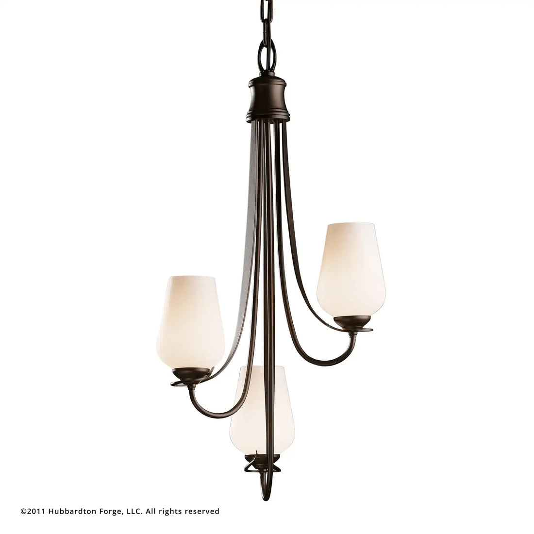 HUBBARDTON FORGE, FLORA 3 ARM CHANDELIER, CHANDELIER LIGHT