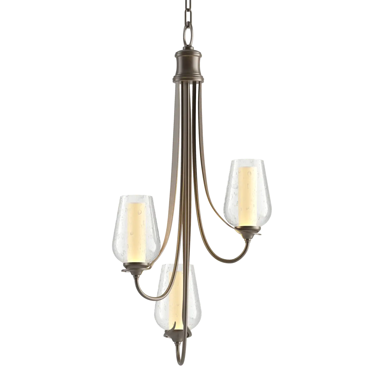 Hubbardton Forge, Flora 3 Arm Chandelier, CHANDELIER LIGHT