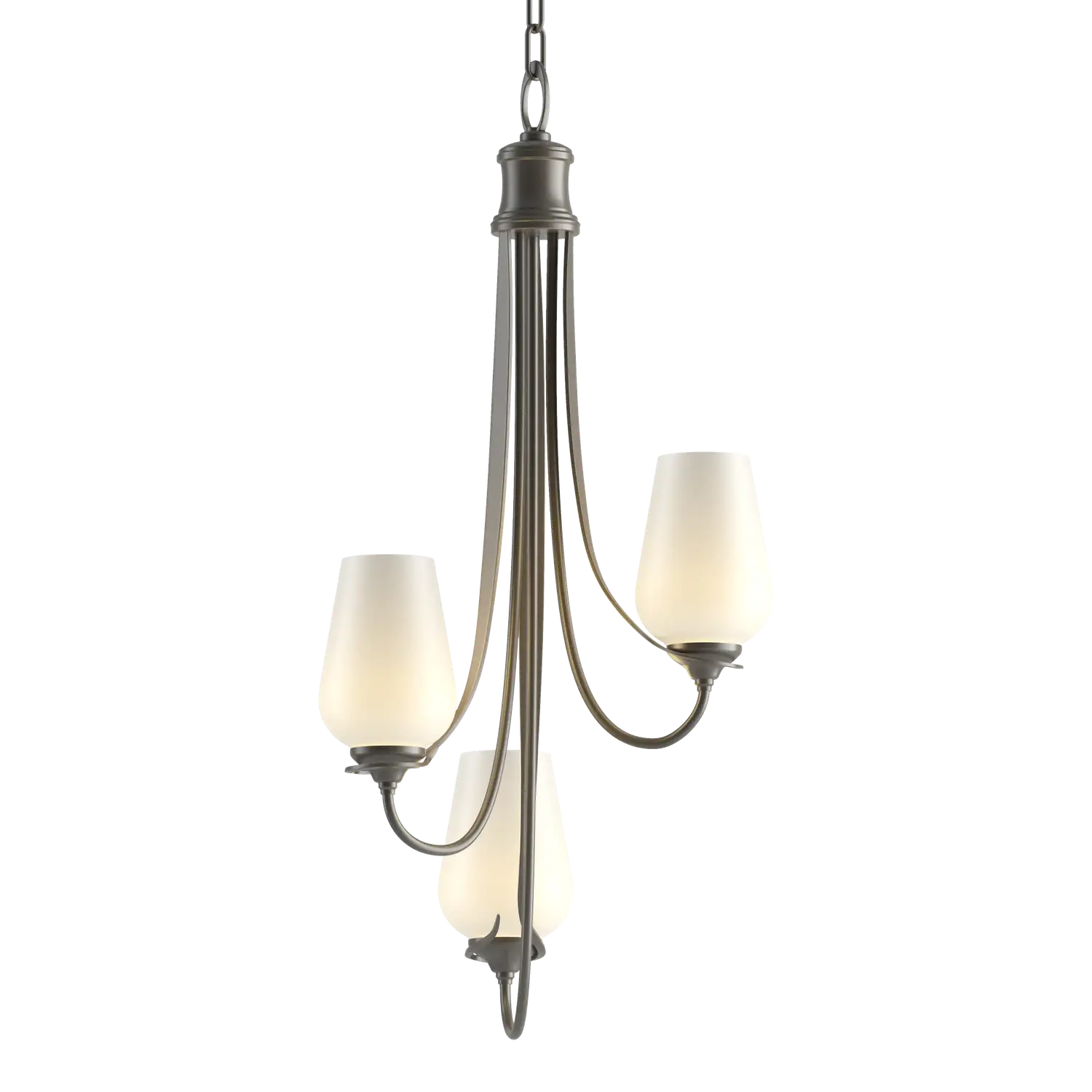Hubbardton Forge, Flora 3 Arm Chandelier, CHANDELIER LIGHT