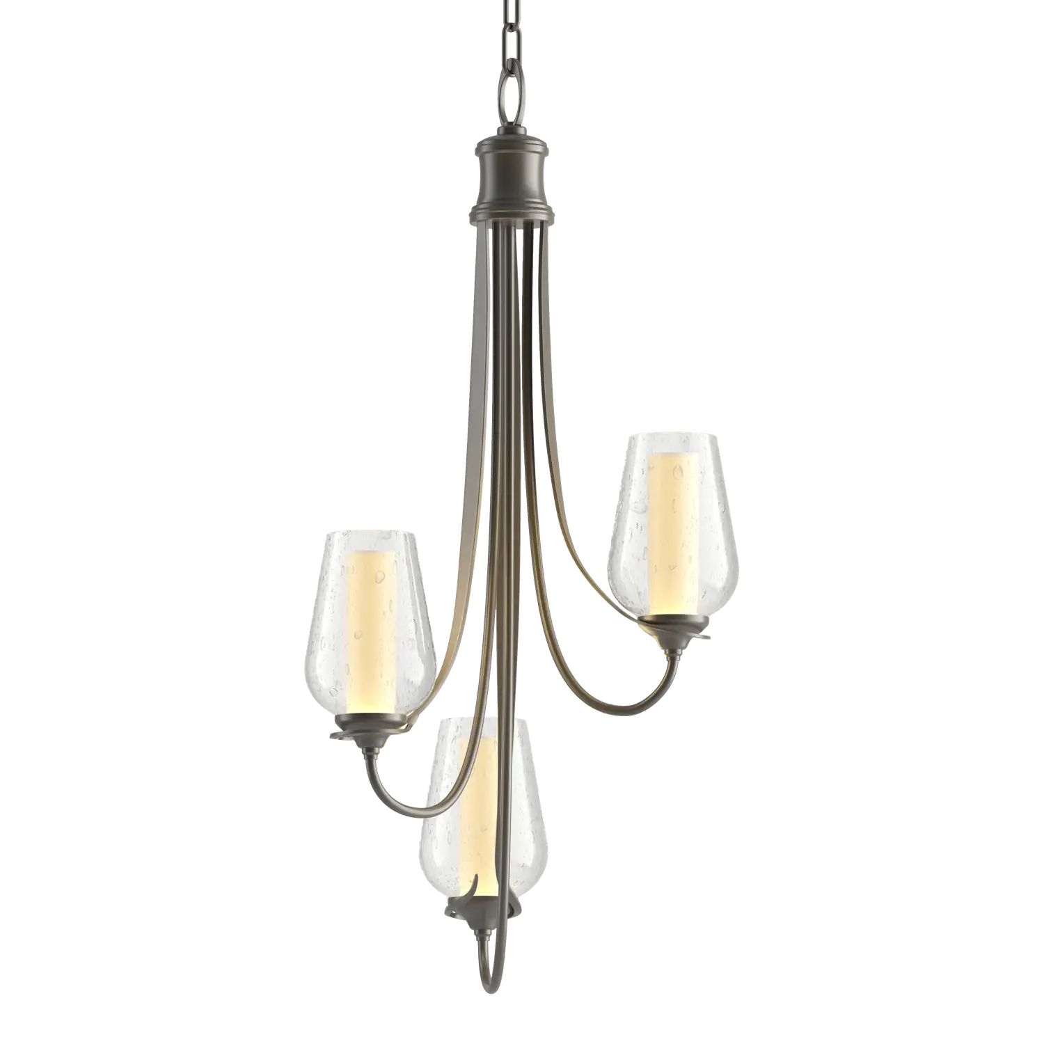 Hubbardton Forge, Flora 3 Arm Chandelier, CHANDELIER LIGHT