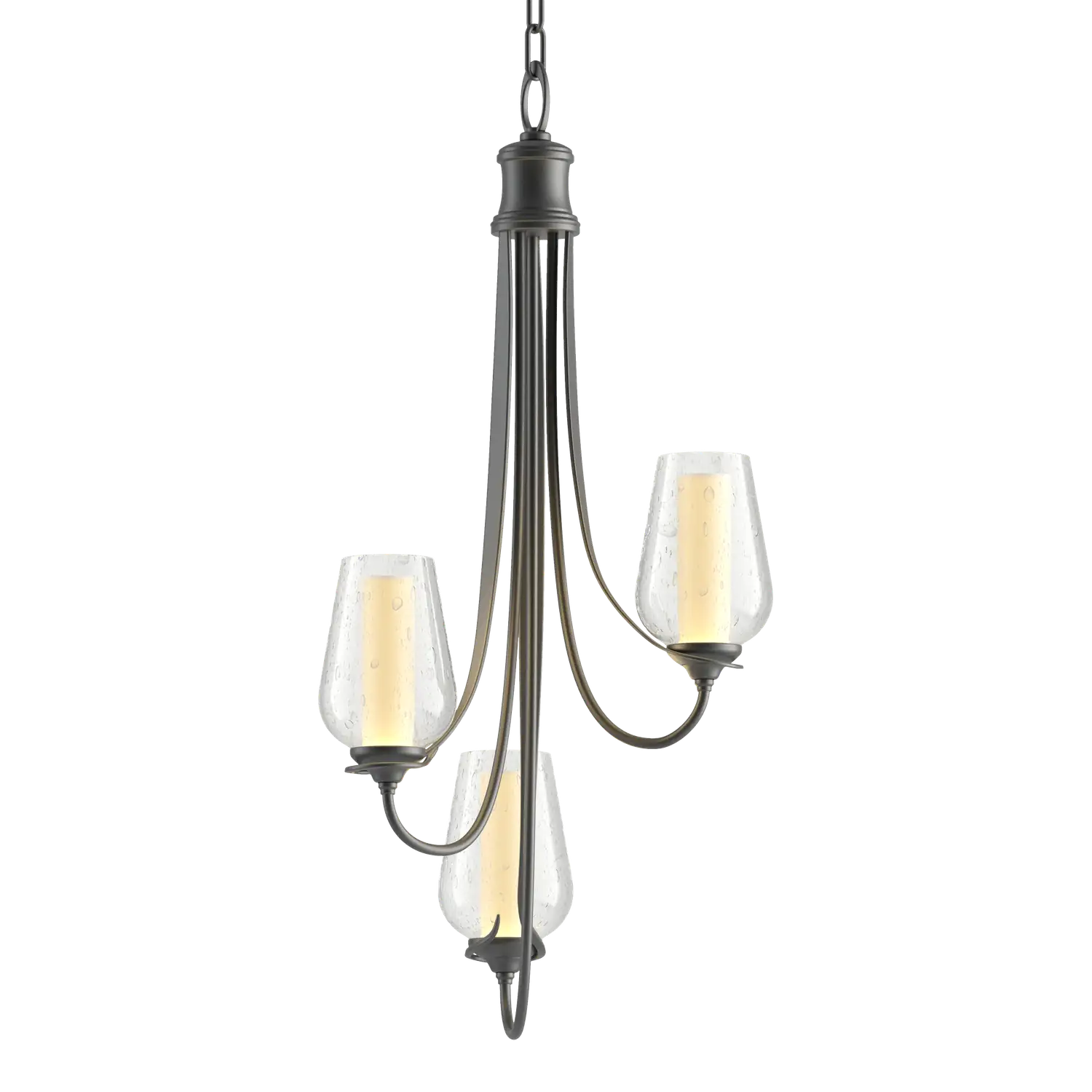 Hubbardton Forge, Flora 3 Arm Chandelier, CHANDELIER LIGHT