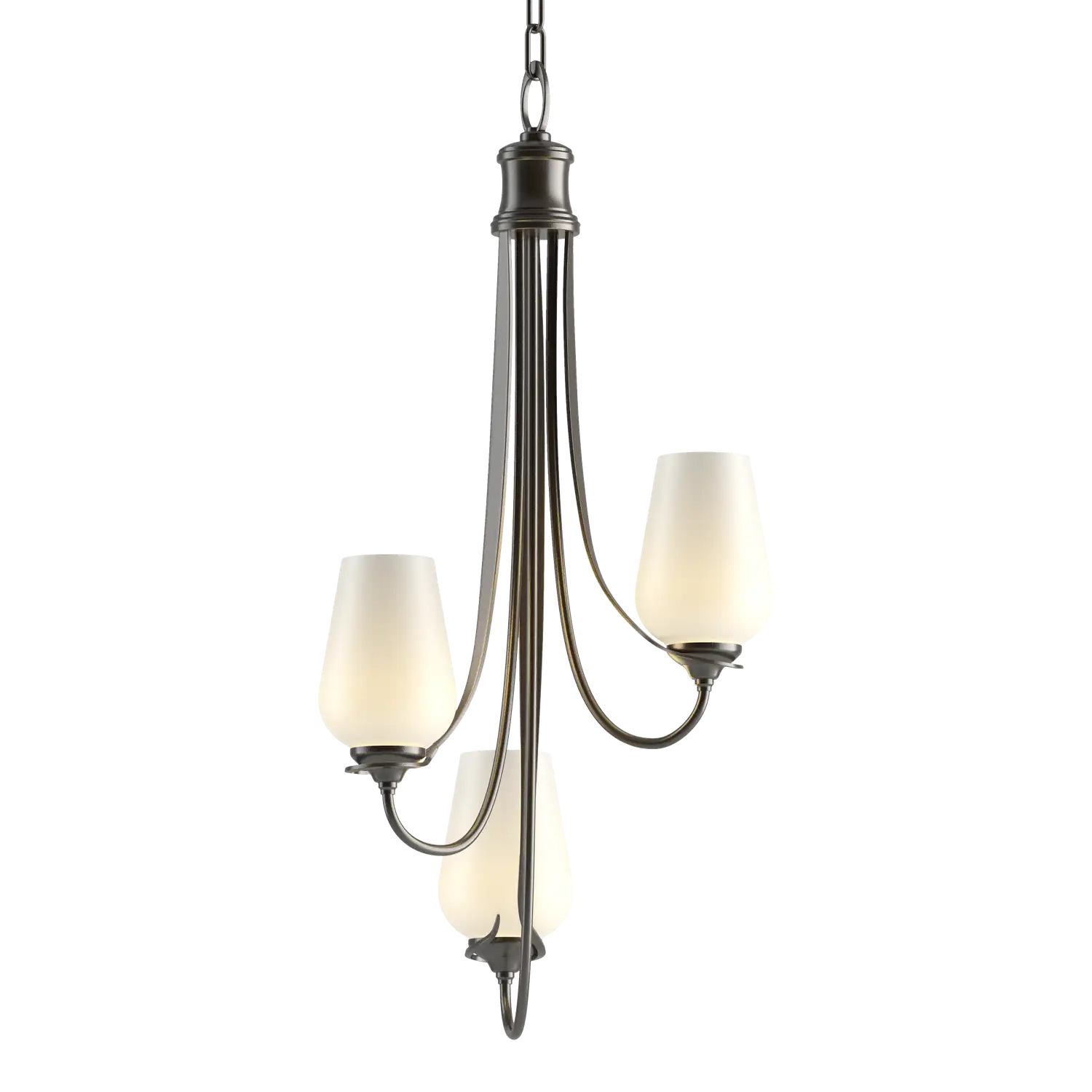 Hubbardton Forge, Flora 3 Arm Chandelier, CHANDELIER LIGHT