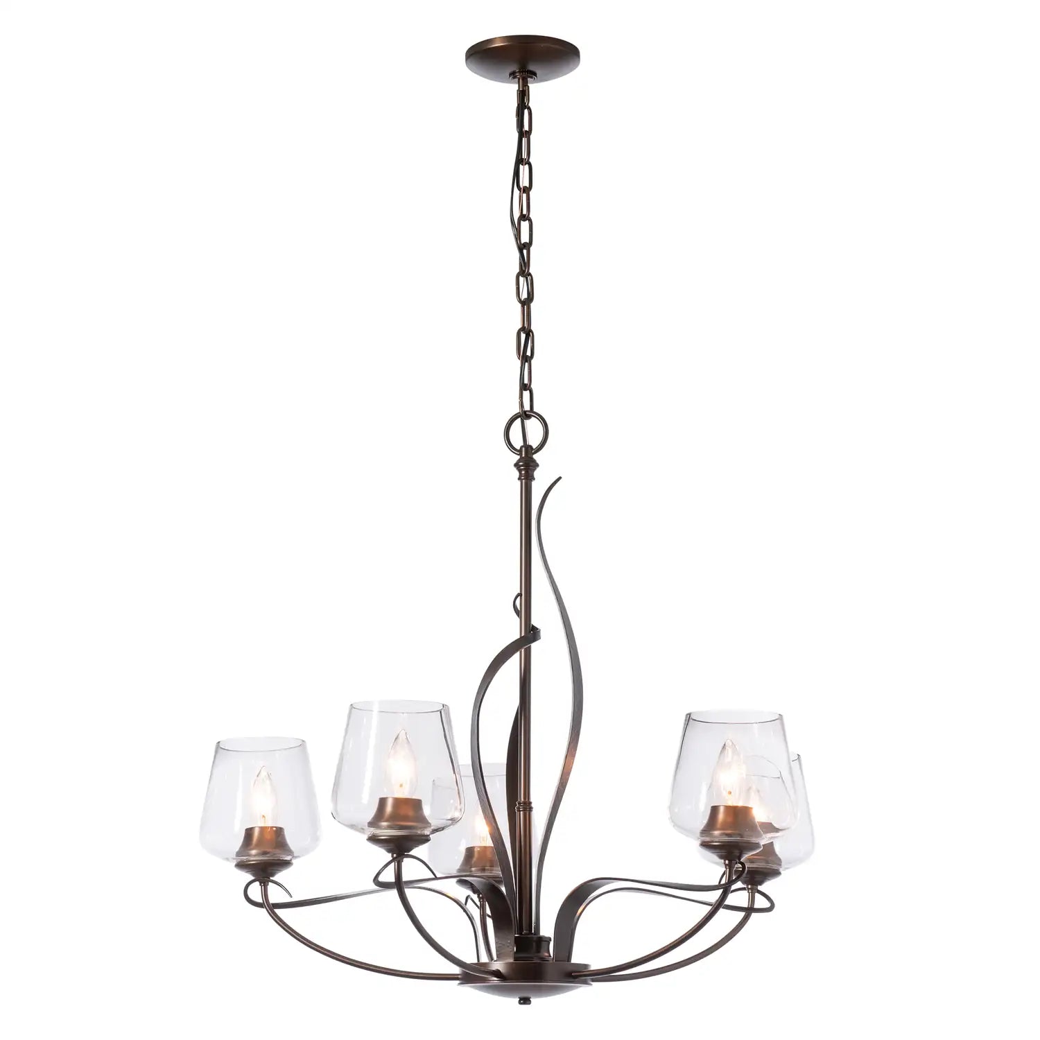 Hubbardton Forge, Flora 5 Arm Chandelier, CHANDELIER LIGHT