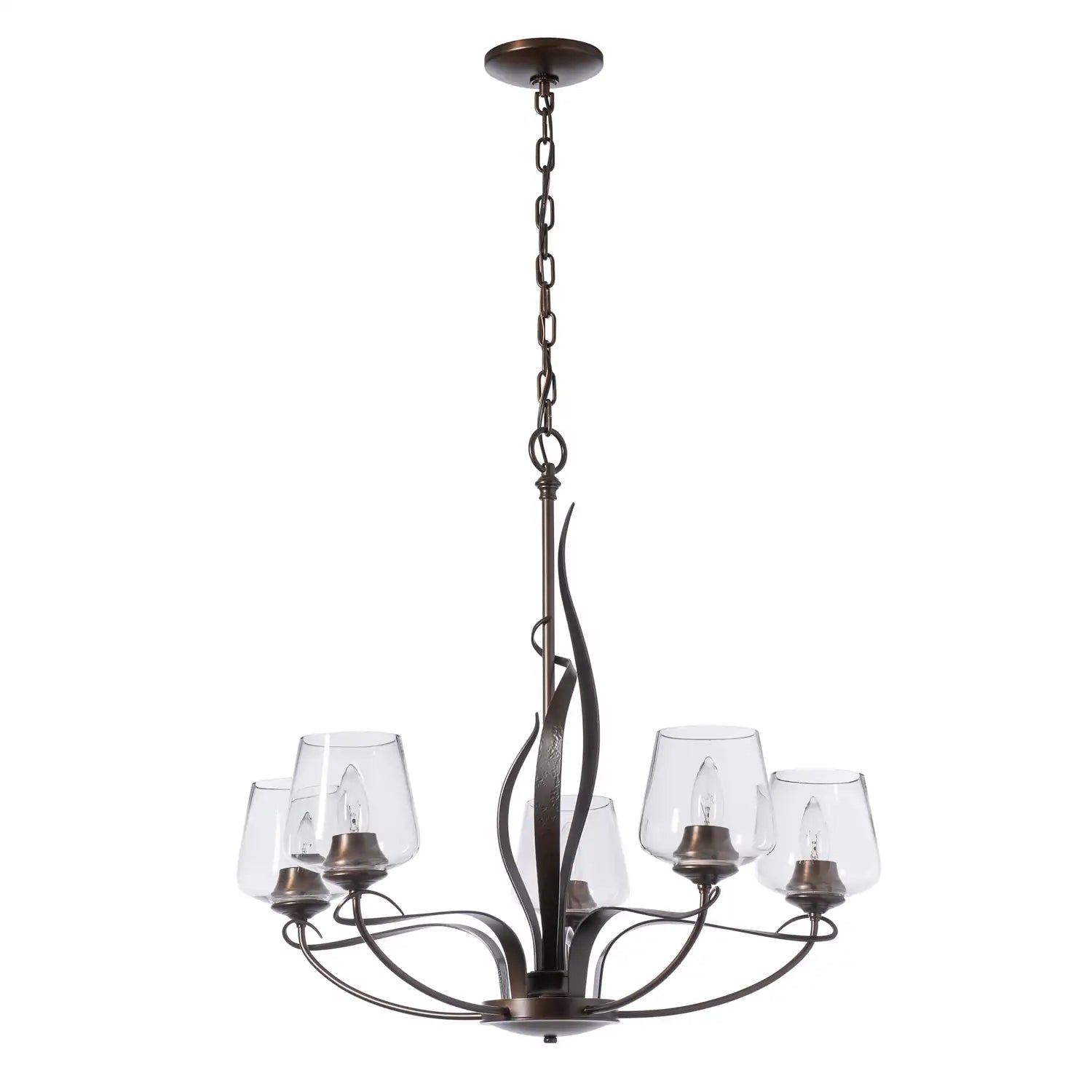 Hubbardton Forge, Flora 5 Arm Chandelier, CHANDELIER LIGHT