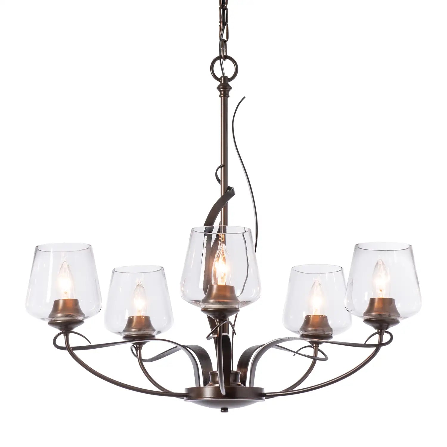 Hubbardton Forge, Flora 5 Arm Chandelier, CHANDELIER LIGHT