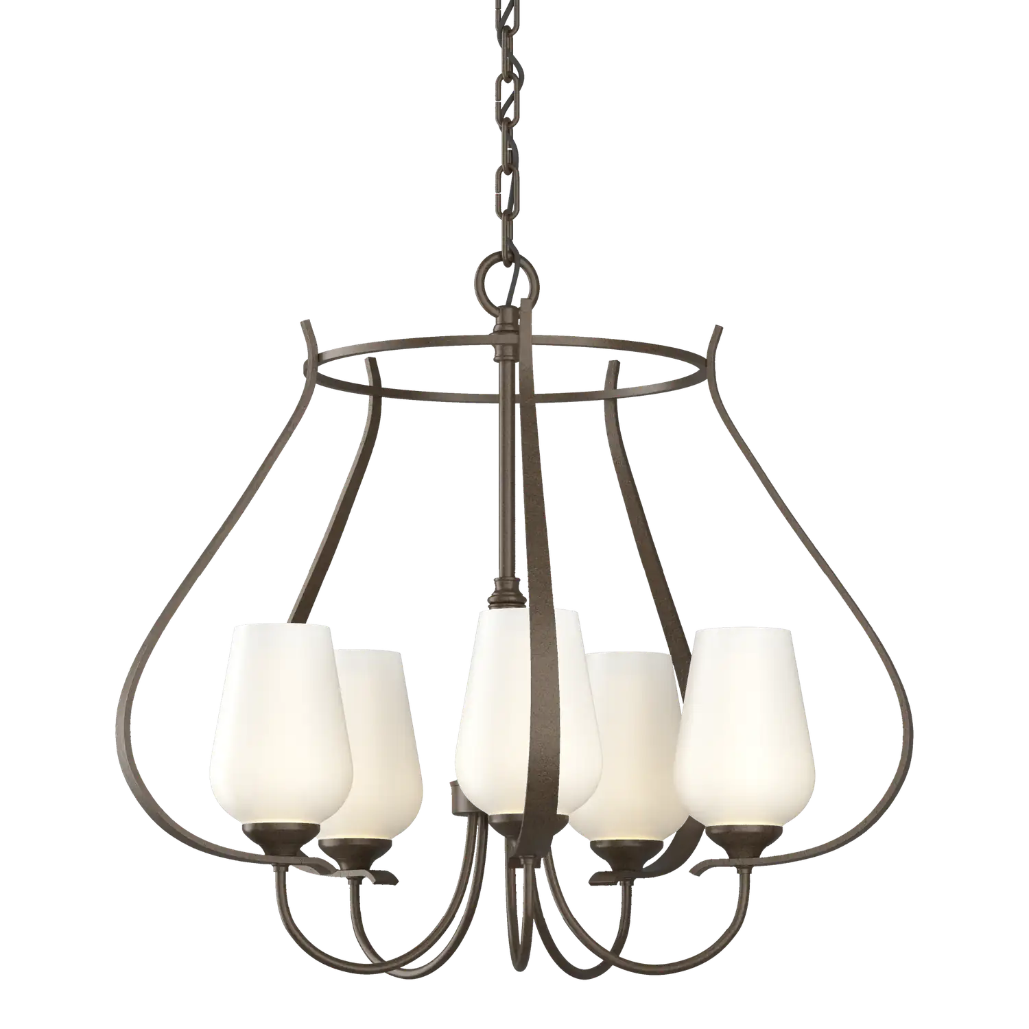 Hubbardton Forge, Flora 5 Arm Chandelier, CHANDELIER LIGHT