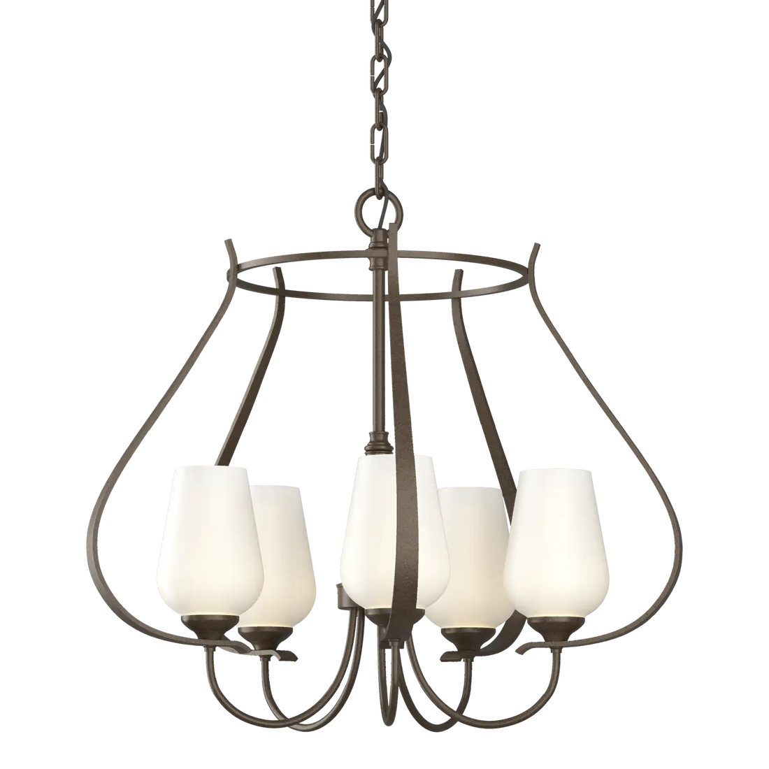 HUBBARDTON FORGE, FLORA 5 ARM CHANDELIER, CHANDELIER LIGHT