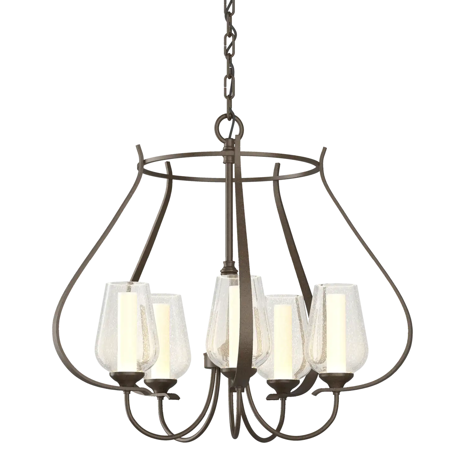 Hubbardton Forge, Flora 5 Arm Chandelier, CHANDELIER LIGHT