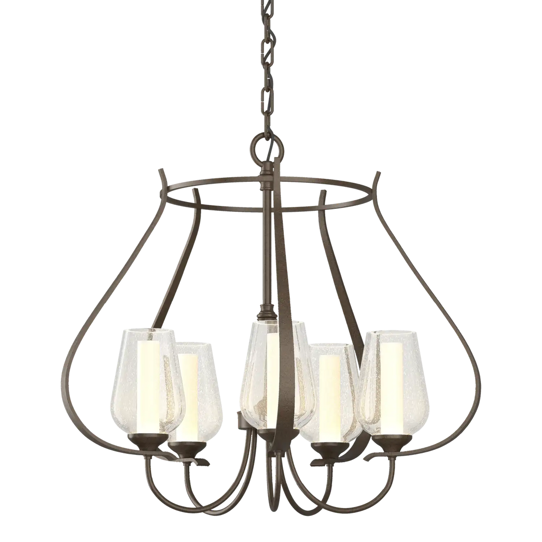 HUBBARDTON FORGE, FLORA 5 ARM CHANDELIER, CHANDELIER LIGHT