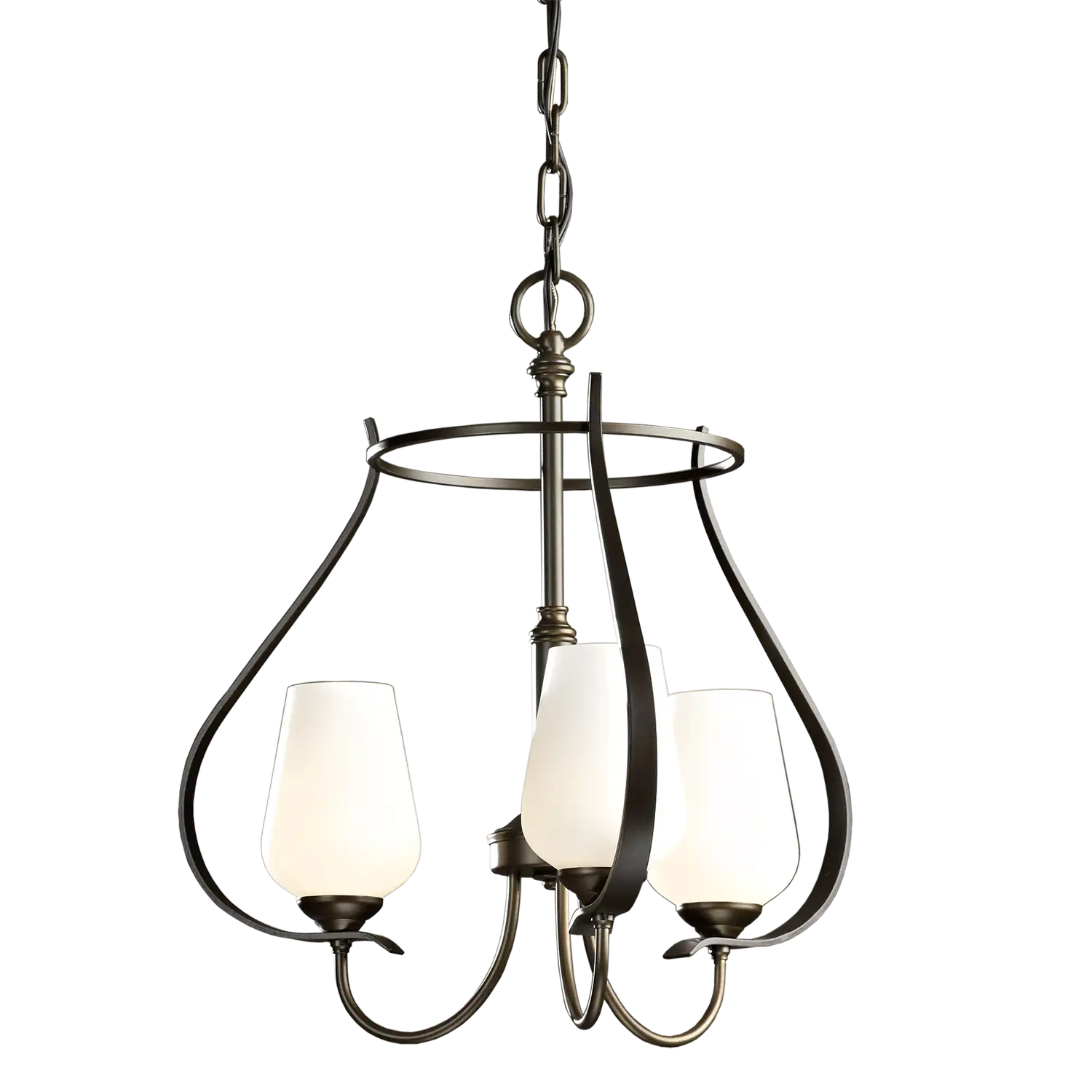 Hubbardton Forge, Flora 3 Arm Chandelier, CHANDELIER LIGHT