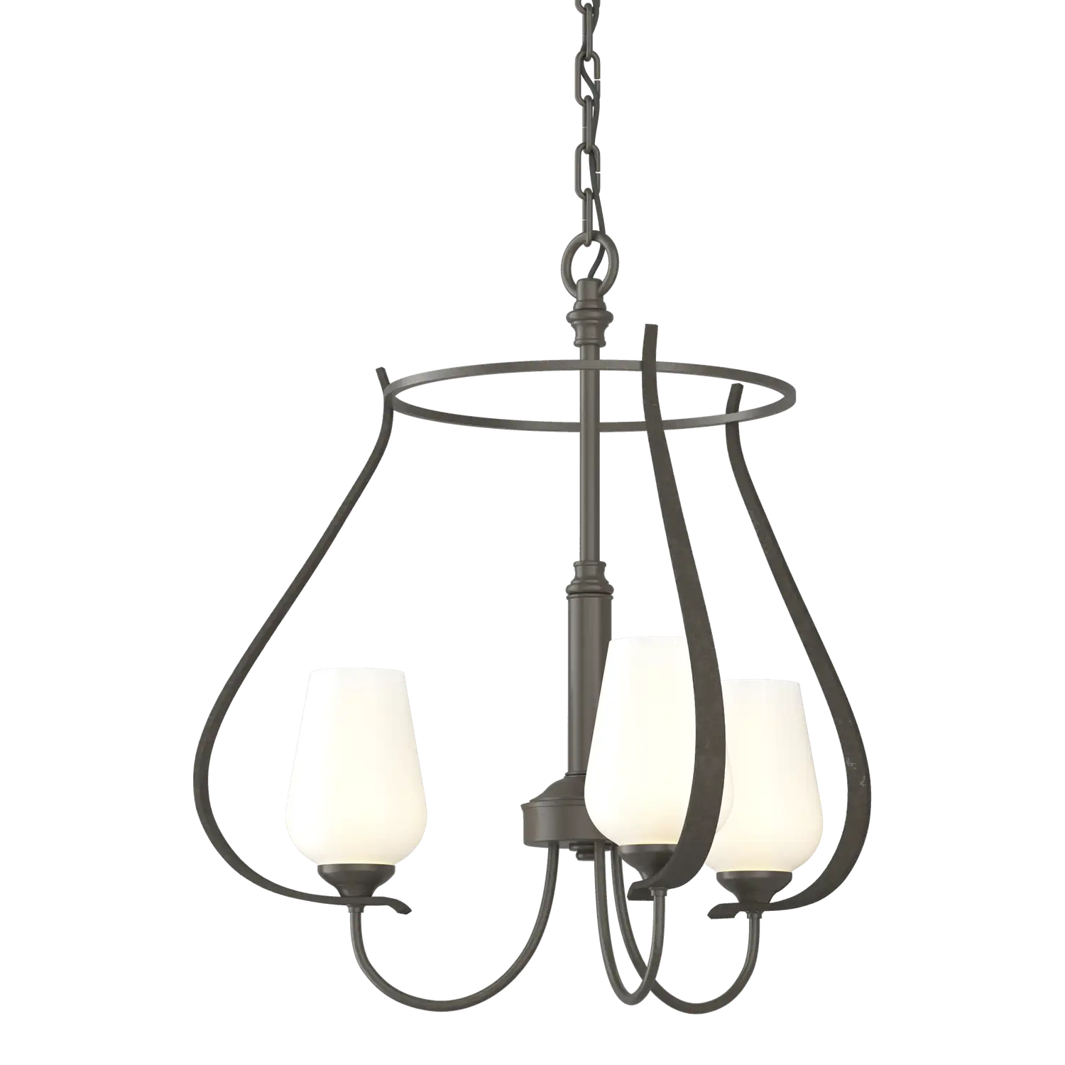 Hubbardton Forge, Flora 3 Arm Chandelier, CHANDELIER LIGHT