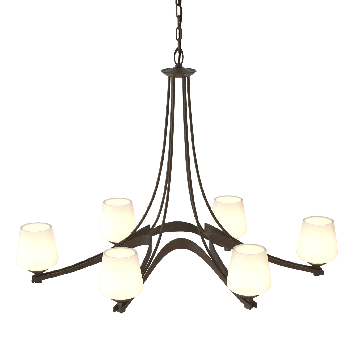 Hubbardton Forge, Oval Ribbon 6 Arm Chandelier, CHANDELIER LIGHT