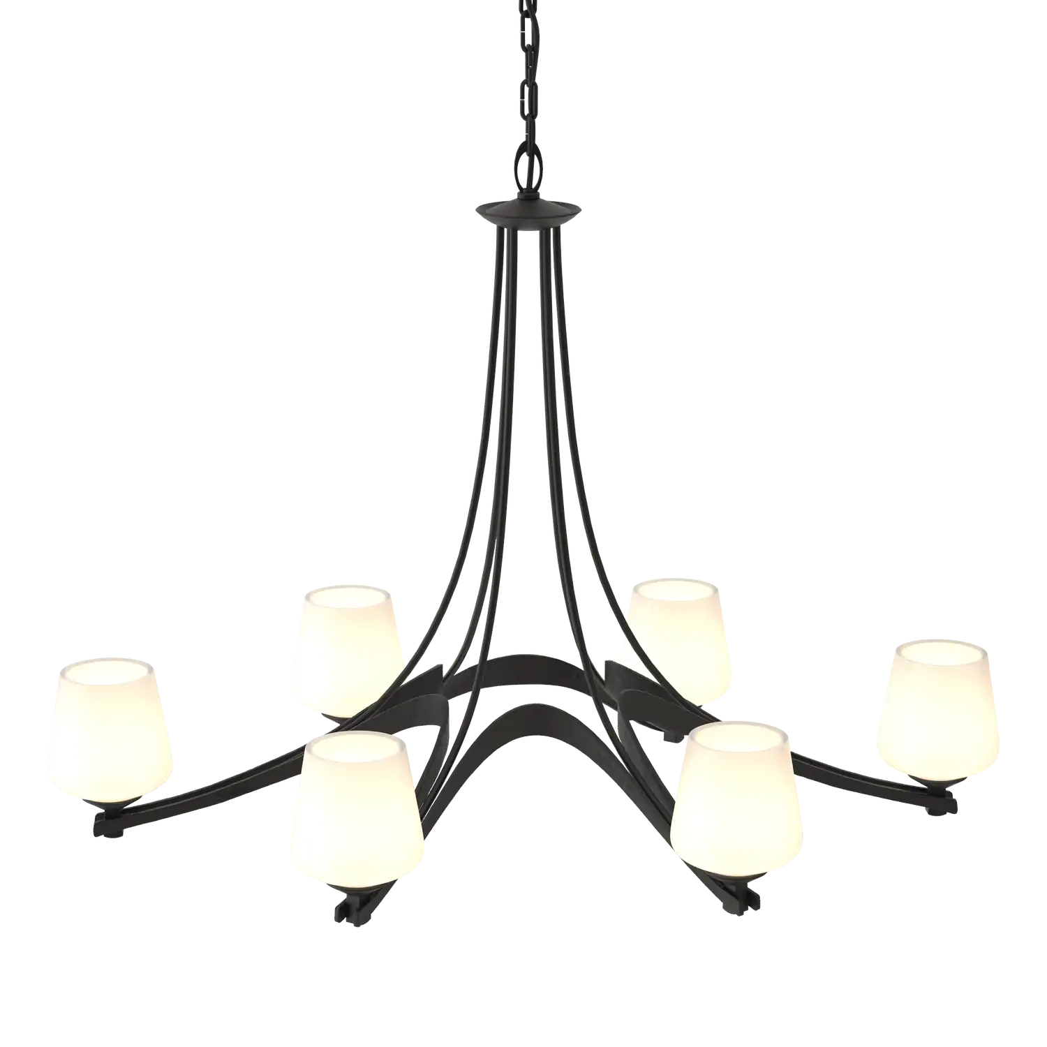 Hubbardton Forge, Oval Ribbon 6 Arm Chandelier, CHANDELIER LIGHT