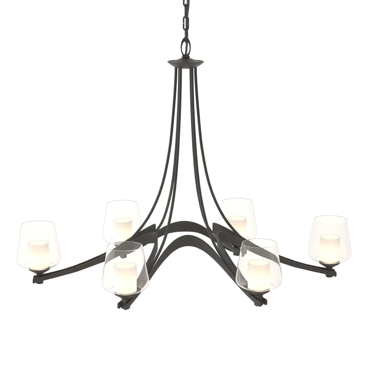 Hubbardton Forge, Oval Ribbon 6 Arm Chandelier, CHANDELIER LIGHT