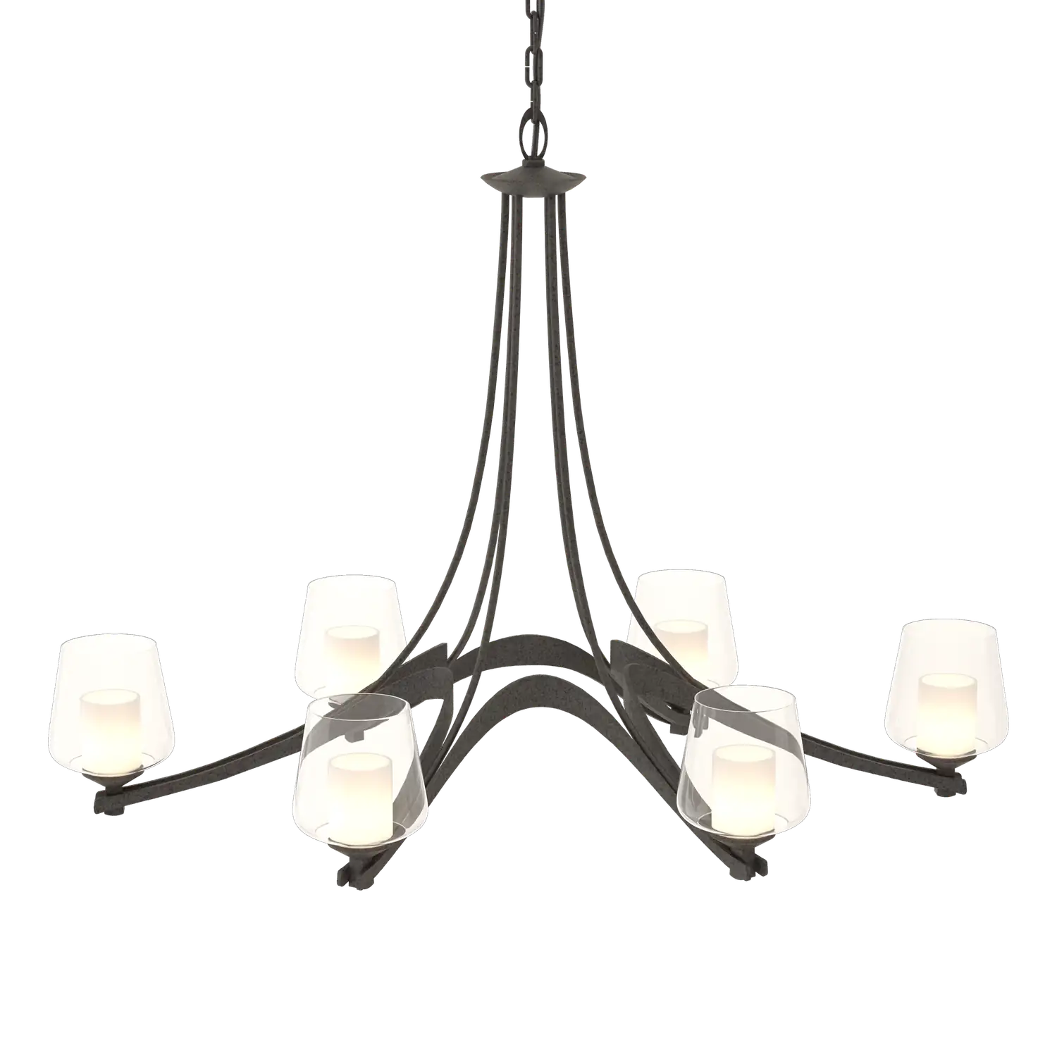 Hubbardton Forge, Oval Ribbon 6 Arm Chandelier, CHANDELIER LIGHT