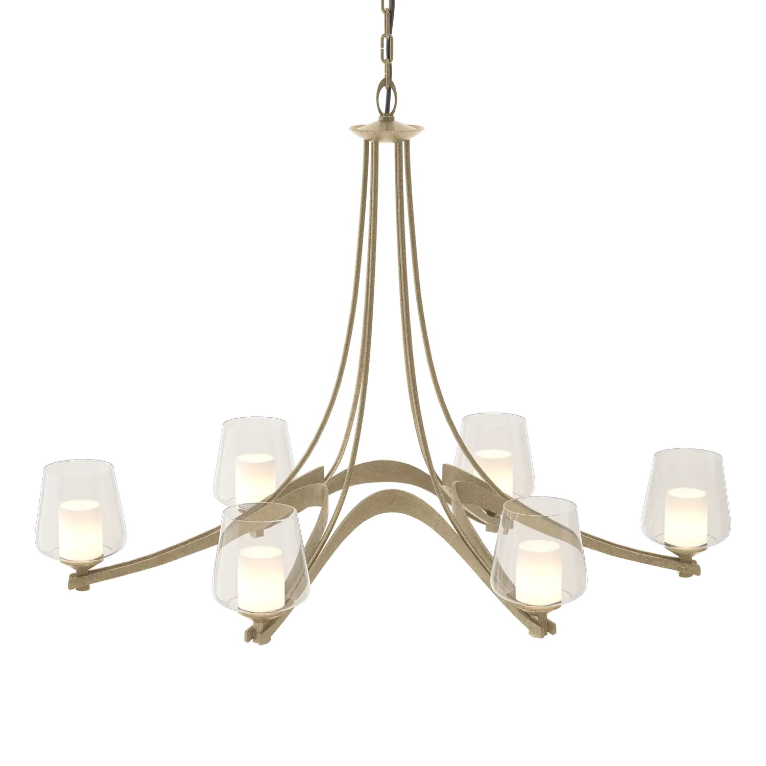 Hubbardton Forge, Oval Ribbon 6 Arm Chandelier, CHANDELIER LIGHT