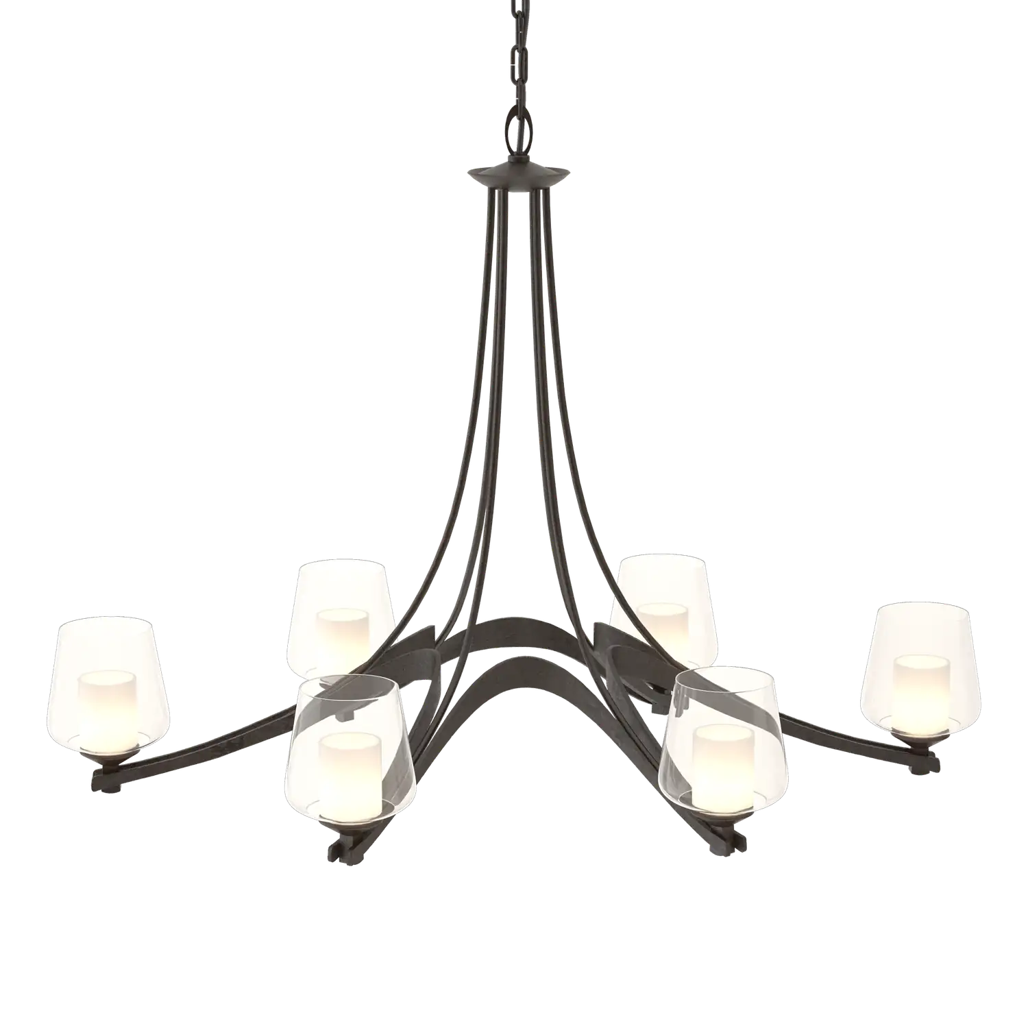 Hubbardton Forge, Oval Ribbon 6 Arm Chandelier, CHANDELIER LIGHT
