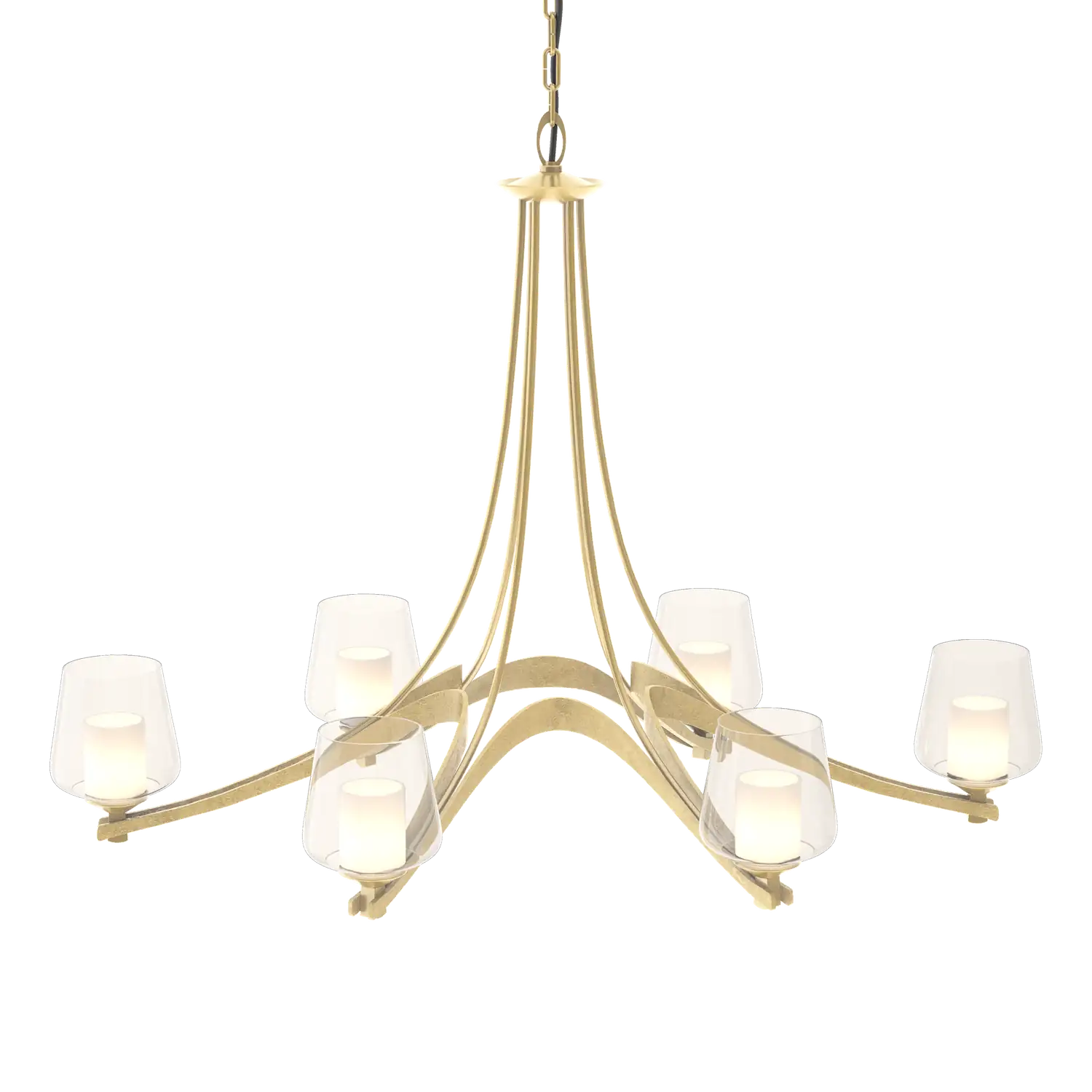 Hubbardton Forge, Oval Ribbon 6 Arm Chandelier, CHANDELIER LIGHT
