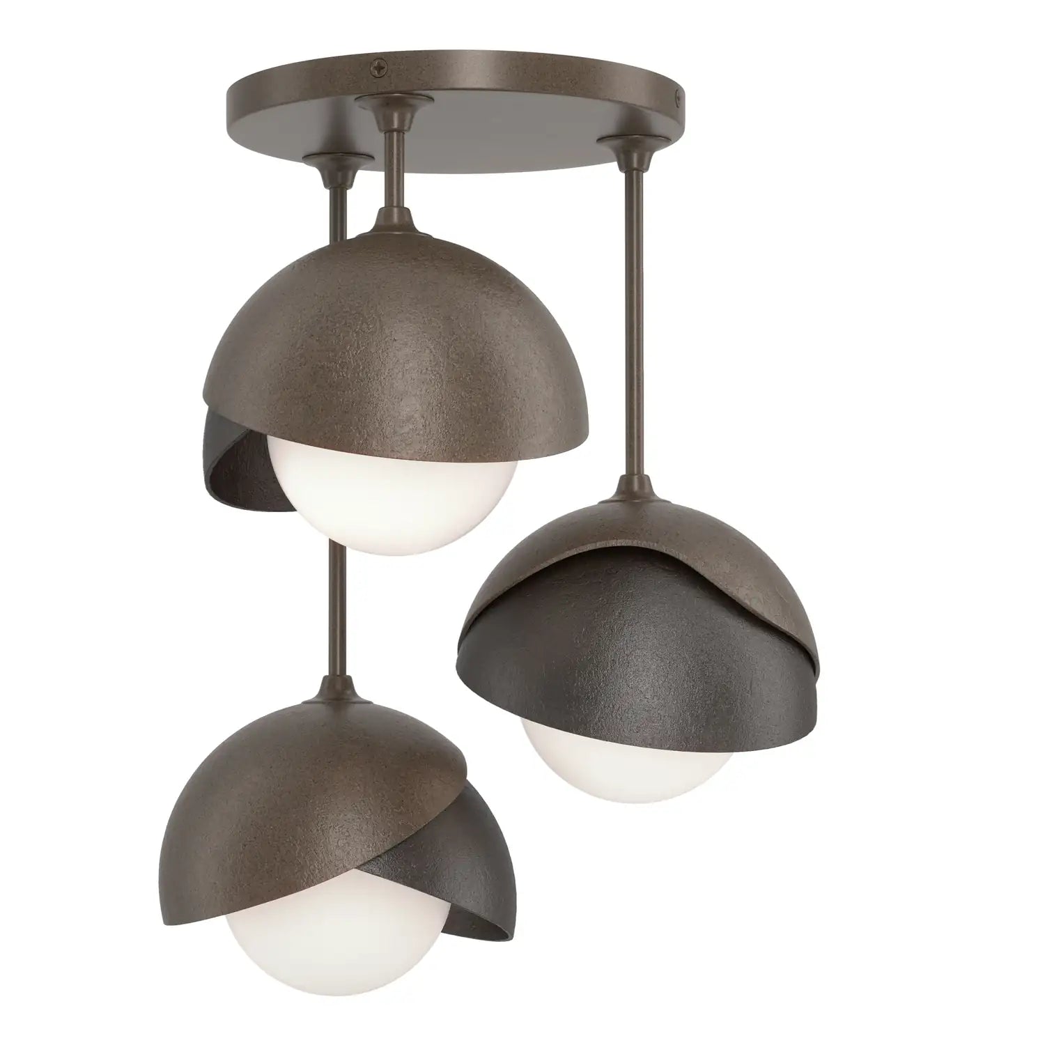 Hubbardton Forge, Brooklyn Double Shade Semi-Flush, SEMI FLUSH MOUNT LIGHT