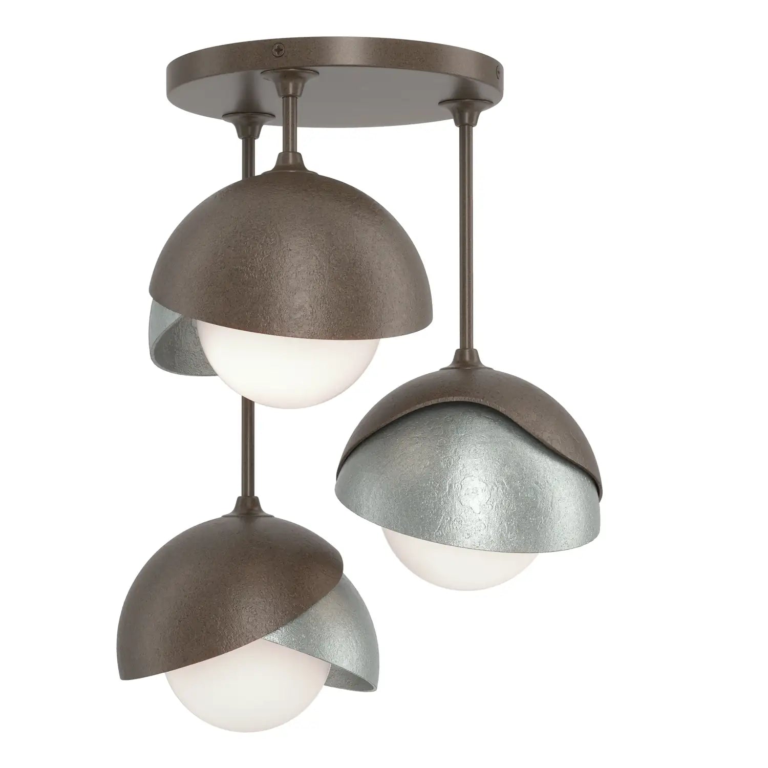 Hubbardton Forge, Brooklyn Double Shade Semi-Flush, SEMI FLUSH MOUNT LIGHT