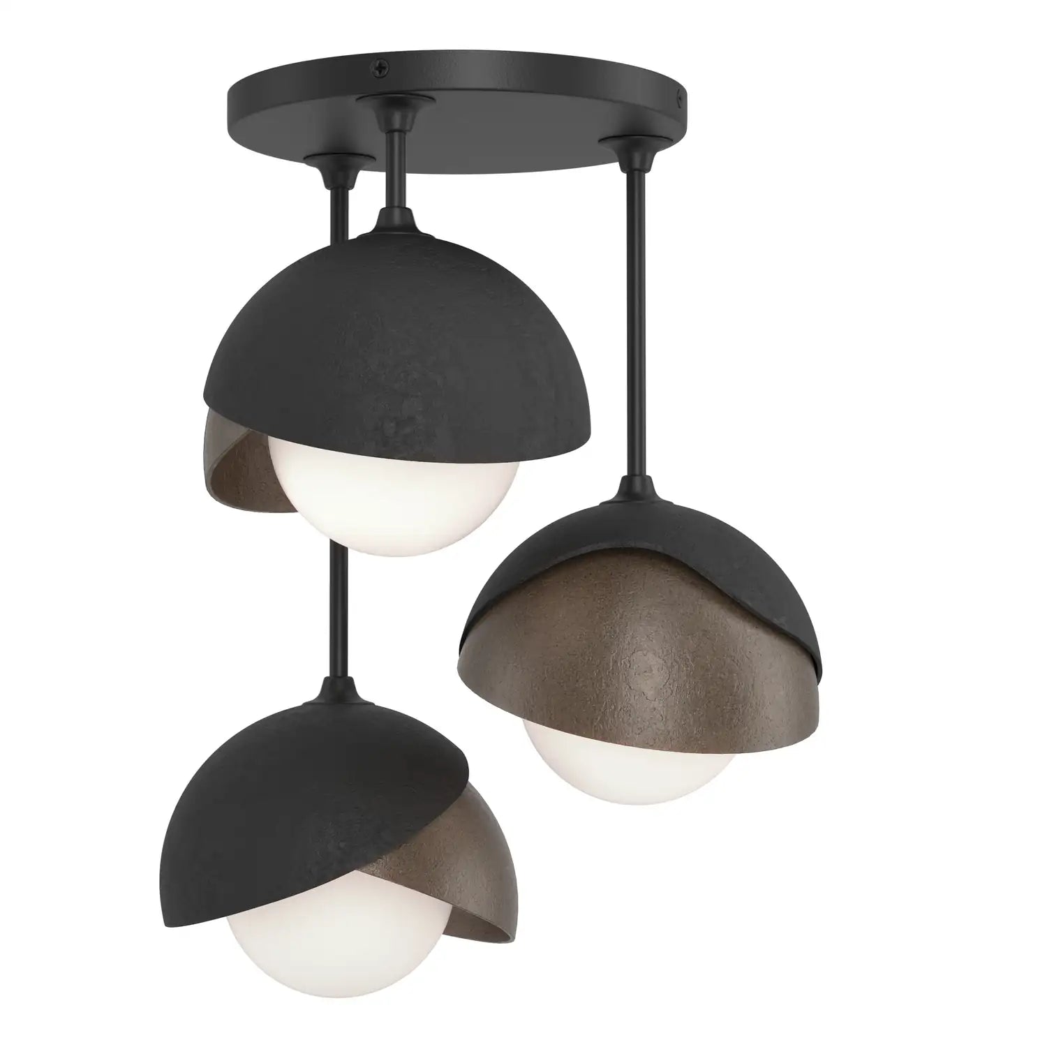 Hubbardton Forge, Brooklyn Double Shade Semi-Flush, SEMI FLUSH MOUNT LIGHT