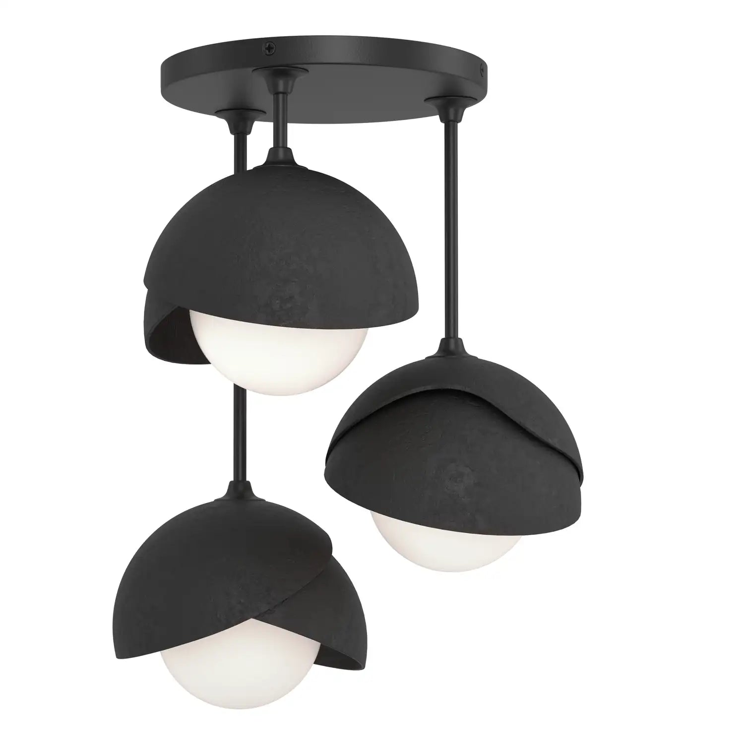 Hubbardton Forge, Brooklyn Double Shade Semi-Flush, SEMI FLUSH MOUNT LIGHT