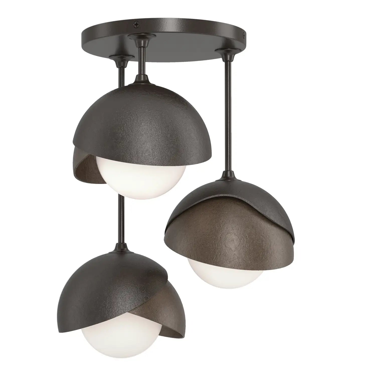 Hubbardton Forge, Brooklyn Double Shade Semi-Flush, SEMI FLUSH MOUNT LIGHT