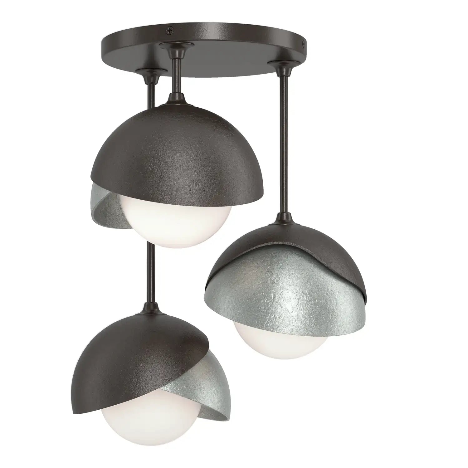 Hubbardton Forge, Brooklyn Double Shade Semi-Flush, SEMI FLUSH MOUNT LIGHT
