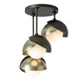 HUBBARDTON FORGE, BROOKLYN DOUBLE SHADE SEMI-FLUSH, SEMI FLUSH MOUNT LIGHT