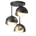 Hubbardton Forge, Brooklyn Double Shade Semi-Flush, SEMI FLUSH MOUNT LIGHT
