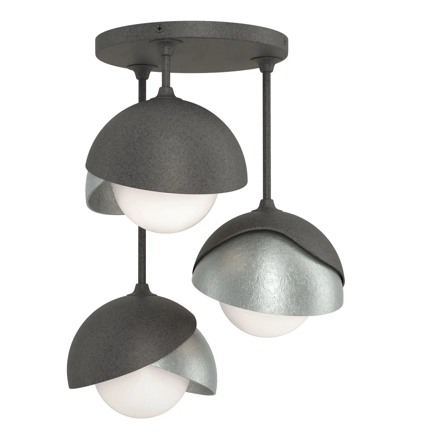 Hubbardton Forge, Brooklyn Double Shade Semi-Flush, SEMI FLUSH MOUNT LIGHT