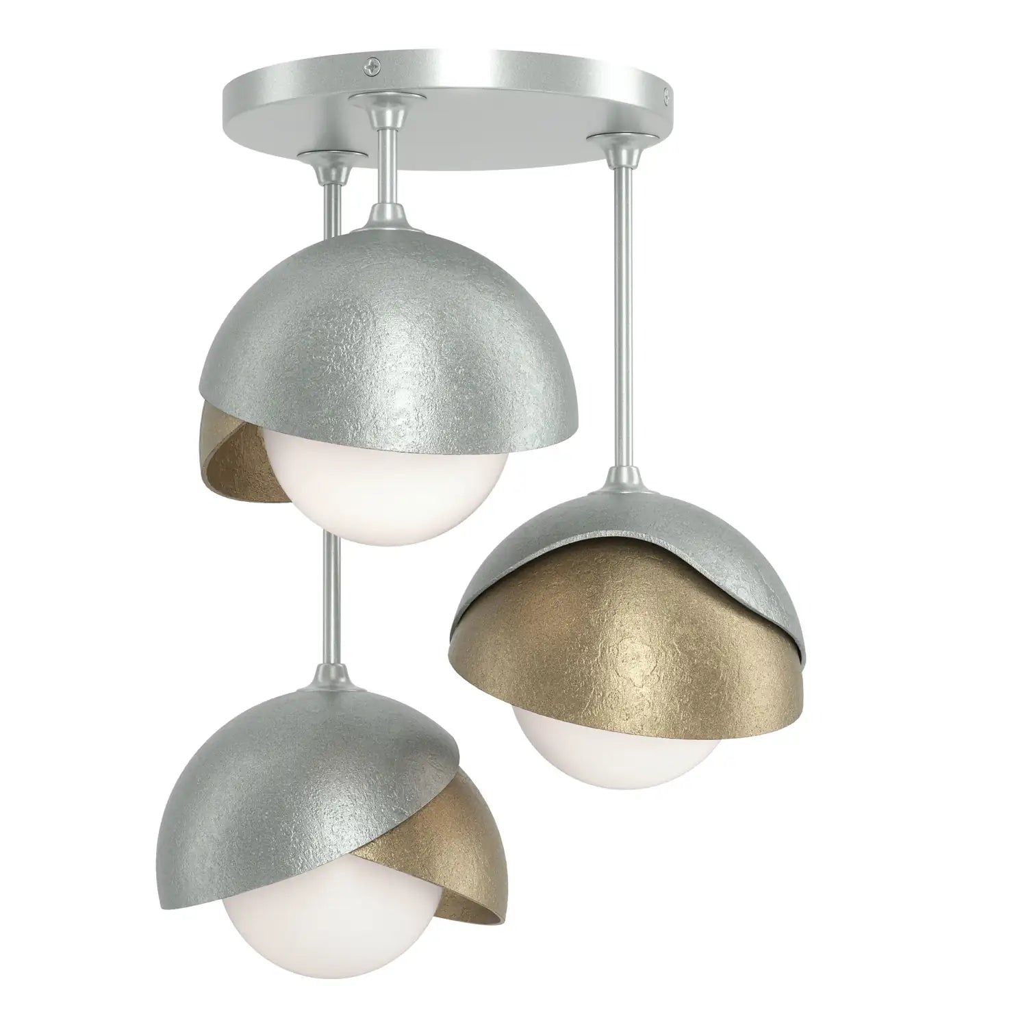 Hubbardton Forge, Brooklyn Double Shade Semi-Flush, SEMI FLUSH MOUNT LIGHT