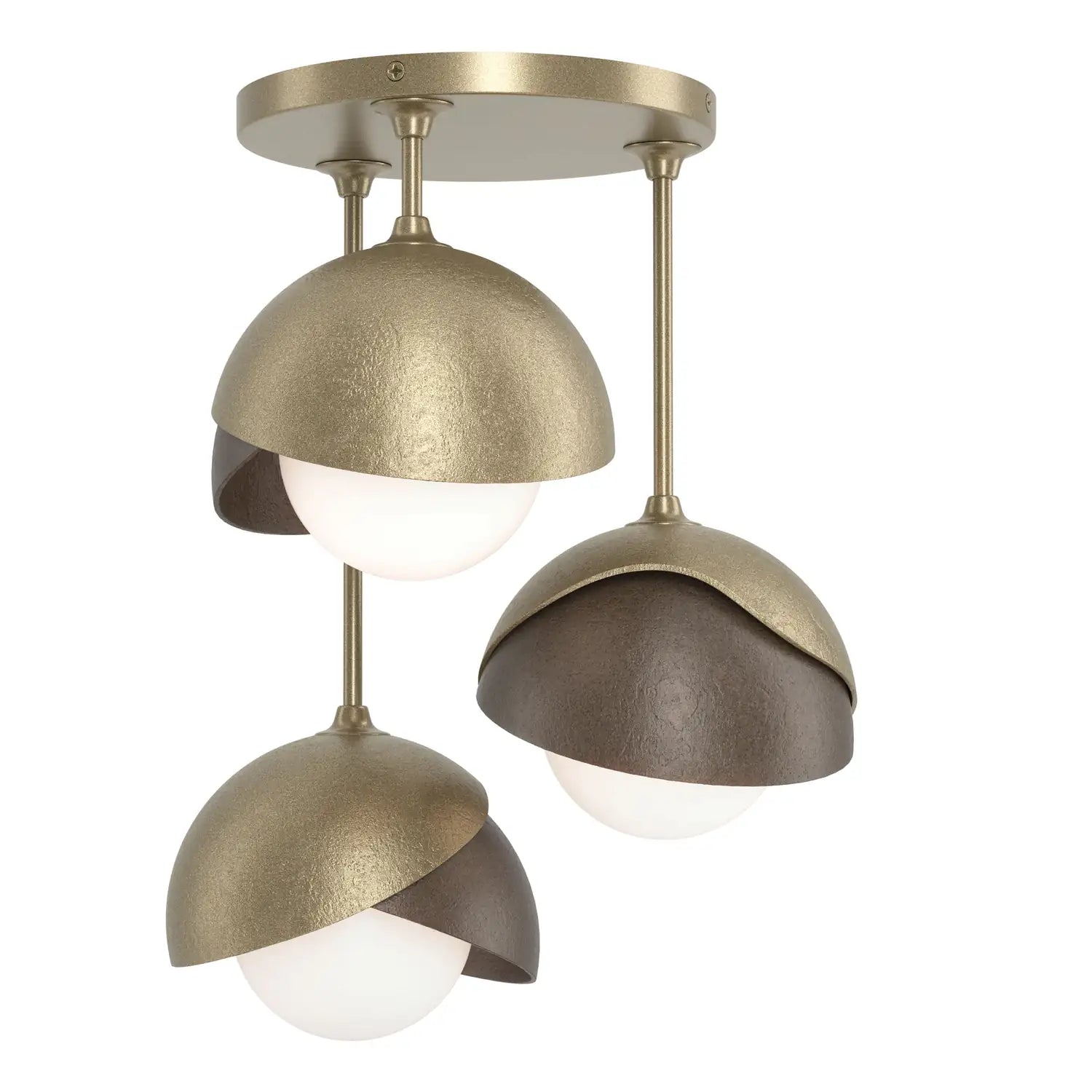 Hubbardton Forge, Brooklyn Double Shade Semi-Flush, SEMI FLUSH MOUNT LIGHT