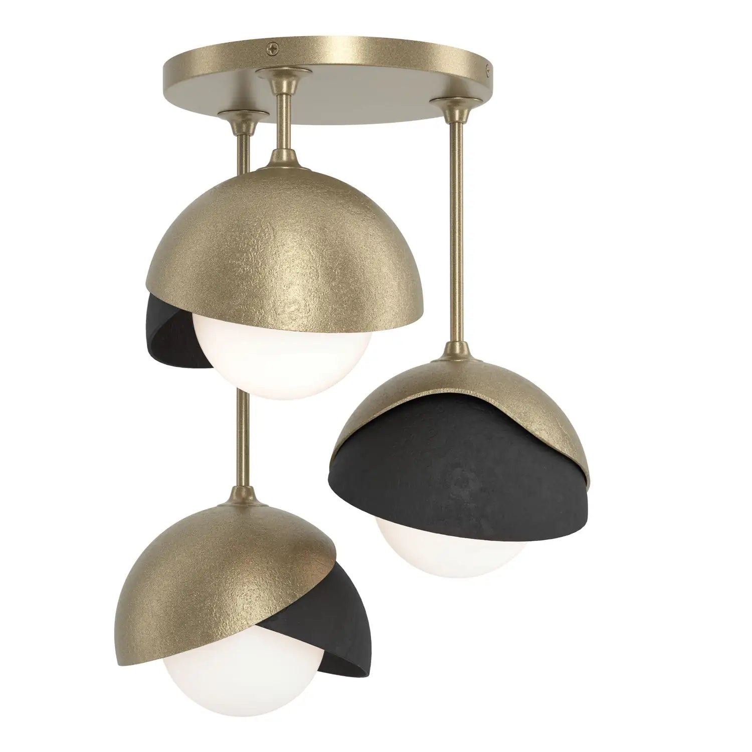 Hubbardton Forge, Brooklyn Double Shade Semi-Flush, SEMI FLUSH MOUNT LIGHT