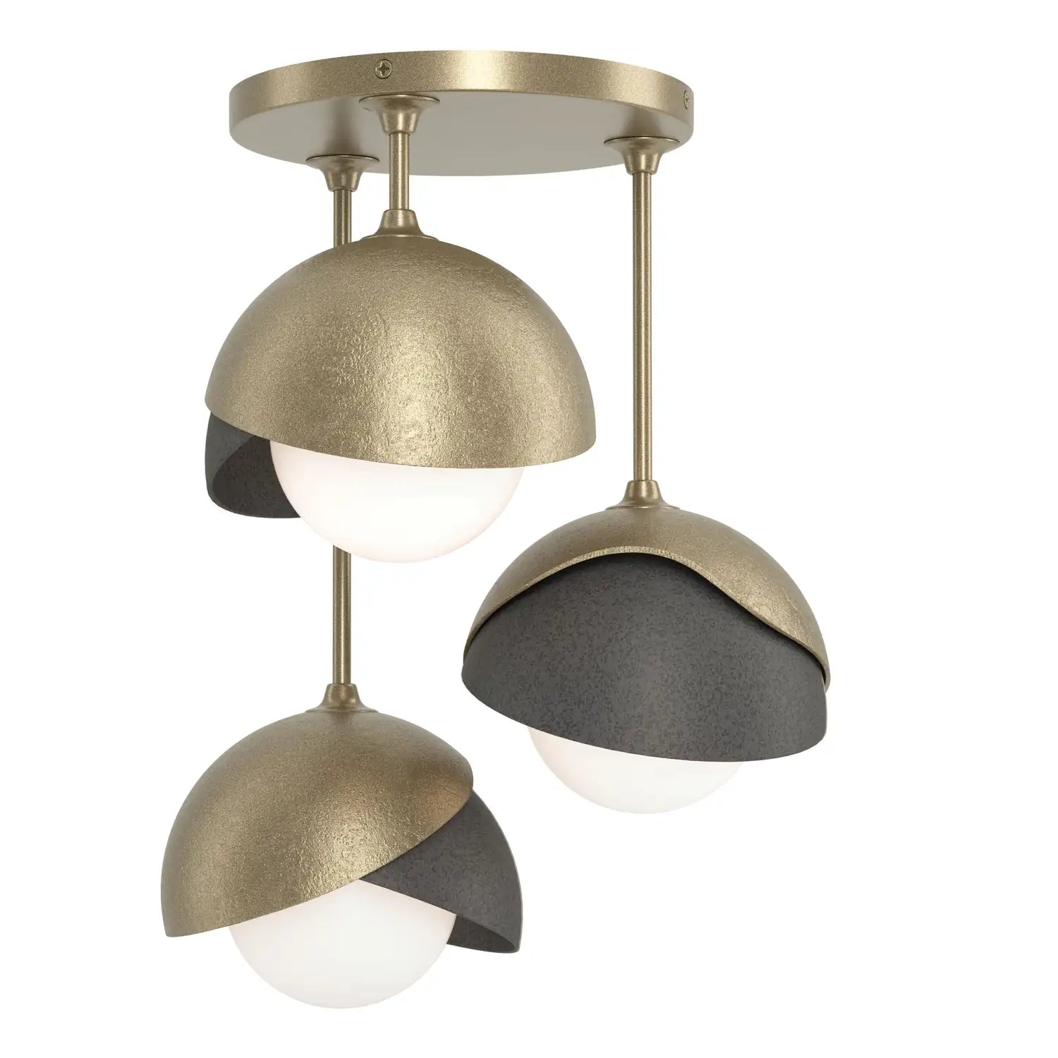 Hubbardton Forge, Brooklyn Double Shade Semi-Flush, SEMI FLUSH MOUNT LIGHT