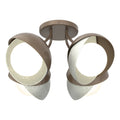 Hubbardton Forge, Brooklyn Double Shade Semi-Flush, SEMI FLUSH MOUNT LIGHT