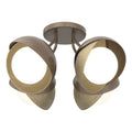 Hubbardton Forge, Brooklyn Double Shade Semi-Flush, SEMI FLUSH MOUNT LIGHT