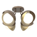 Hubbardton Forge, Brooklyn Double Shade Semi-Flush, SEMI FLUSH MOUNT LIGHT