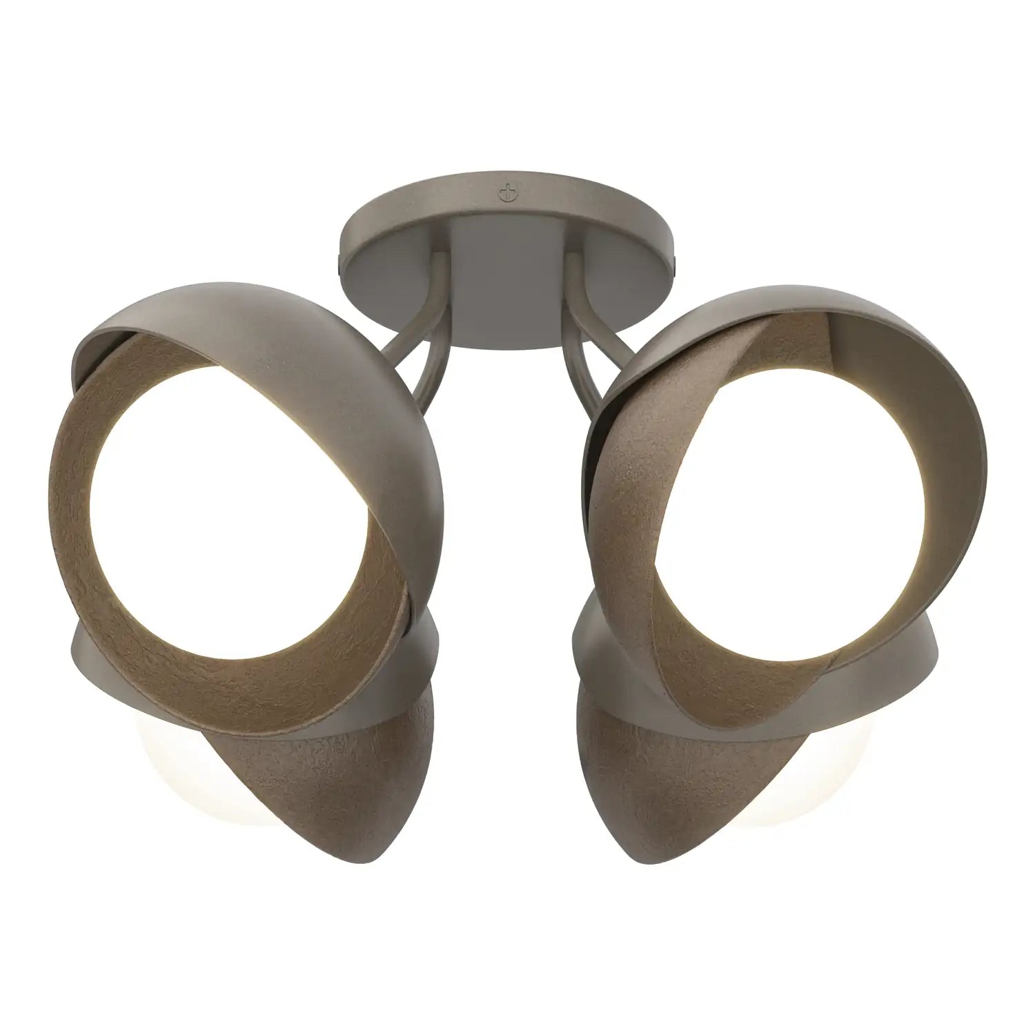 Hubbardton Forge, Brooklyn Double Shade Semi-Flush, SEMI FLUSH MOUNT LIGHT