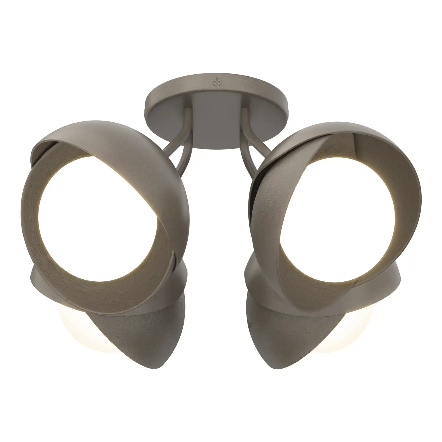 Hubbardton Forge, Brooklyn Double Shade Semi-Flush, SEMI FLUSH MOUNT LIGHT